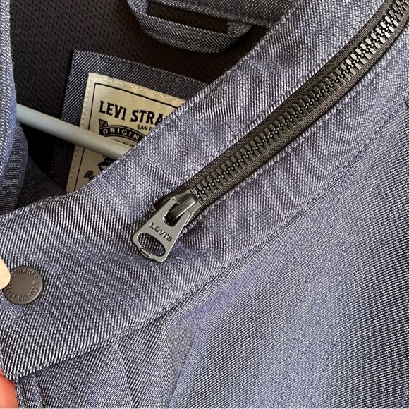 Levi's Trucker All Weather Water Resist Soft Shell Blue Denim Jacket Men’s XXL - Picture 8 of 14